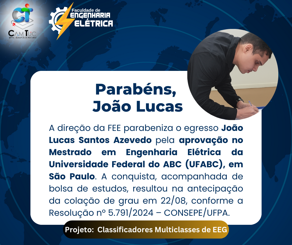 Aprovação do egresso João Lucas em mestrado